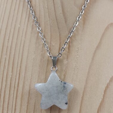 Collier pierre naturelle étoile Labradorite qualité A