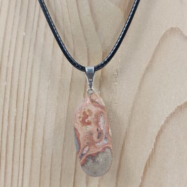 Collier pierre roulée en Jaspe Léopard qualité A