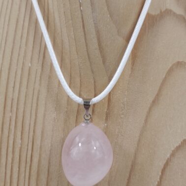 Collier pierre roulée Quartz rose pierre naturelle qualité A