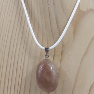 Collier pierre naturelle roulée Pierre de lune qualité A