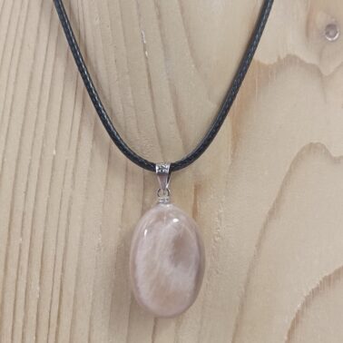 Collier pierre naturelle roulée Pierre de lune qualité A