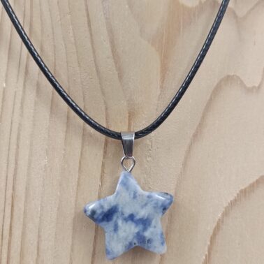 collier pierre naturelle Sodalite en forme d'étoile qualité A