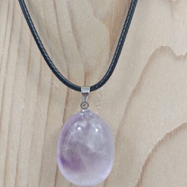Collier pierre roulée Améthyste claire – qualité A+