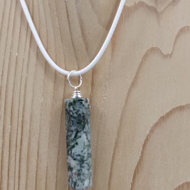 Collier pointe Agate arbre pierre naturelle – Qualité A