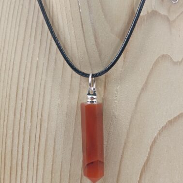 Collier pointe Cornaline pierre naturelle – Qualité A