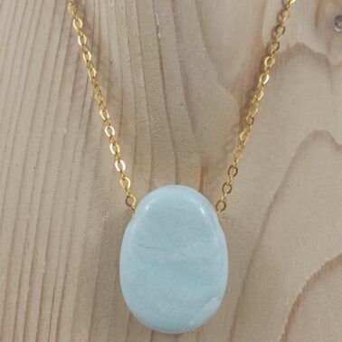 Collier Pierre percée en Amazonite multicolore qualité A
