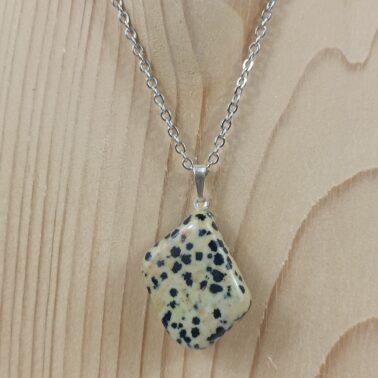 Collier Pierre roulée en Jaspe Dalmatien, provenance du Mexique