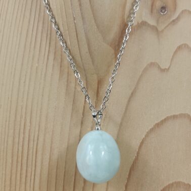 Collier Pierre roulée en Aigue-marine, provenance du Brésil