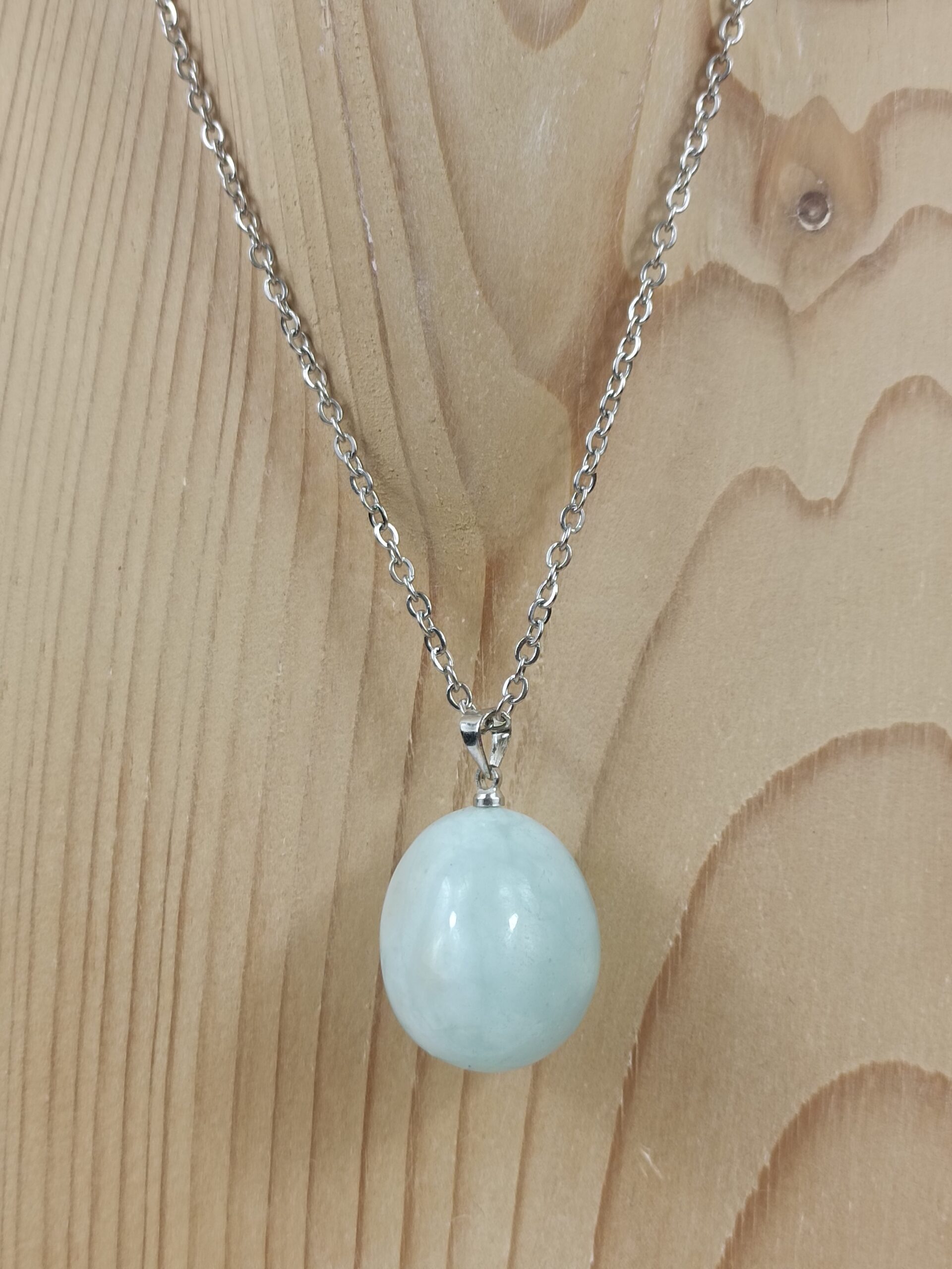 Collier Pierre roulée en Aigue-marine, provenance du Brésil