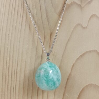 Collier Pierre roulée en Amazonite, provenance du Pérou