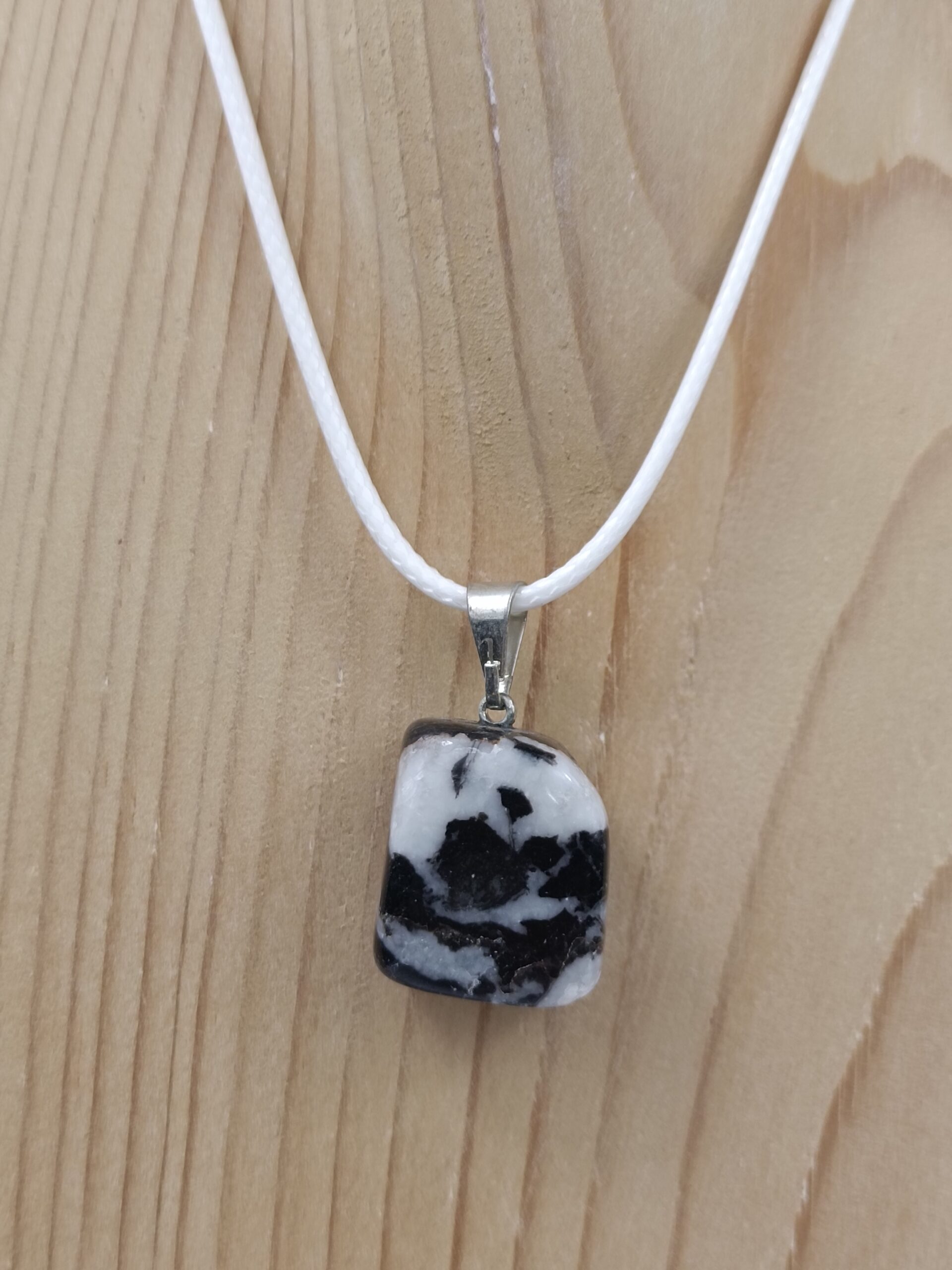 Collier Pierre roulée en Jaspe Zèbre provenance d'Afrique du Sud