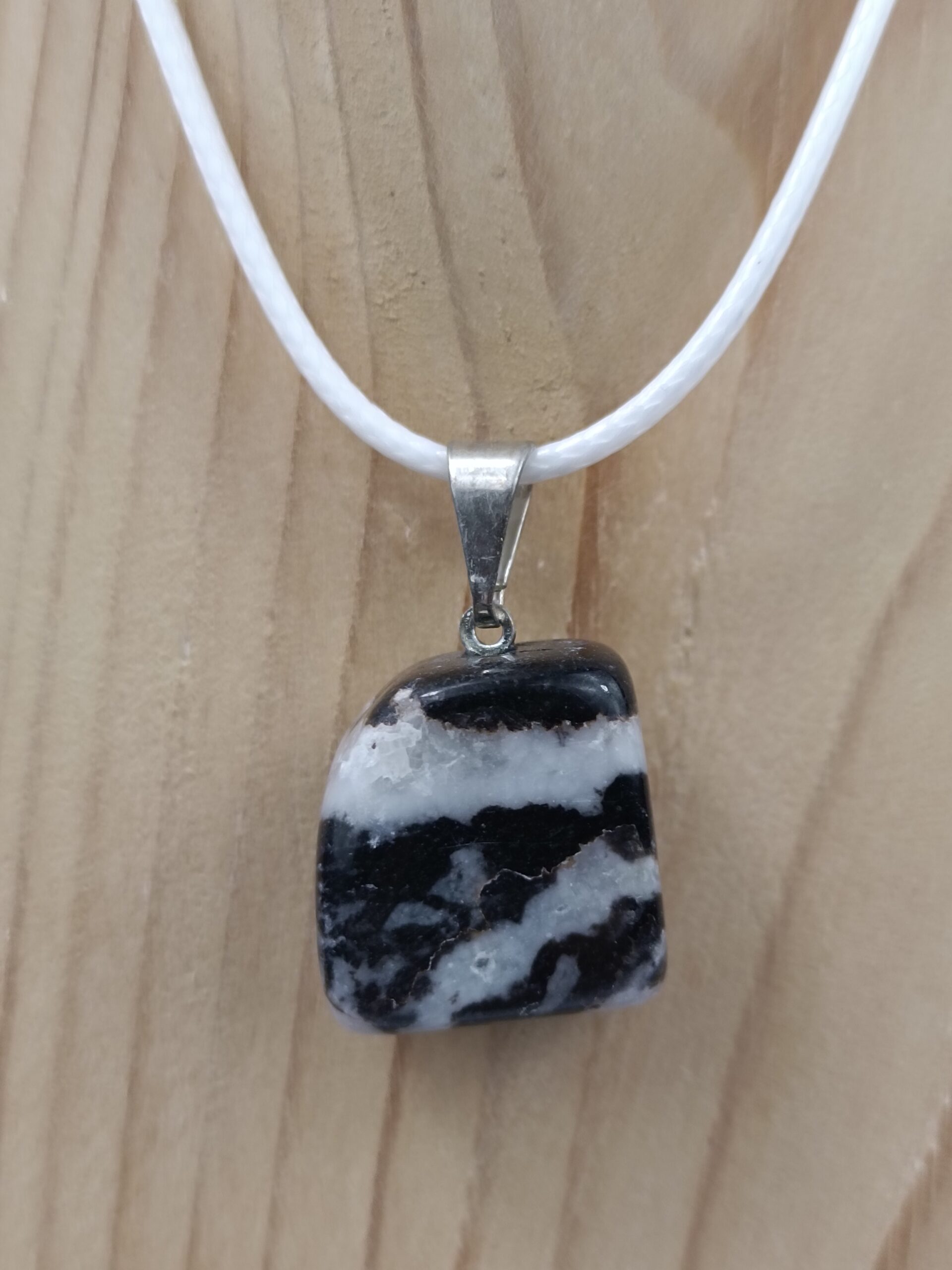 Collier Pierre roulée en Jaspe Zèbre provenance d'Afrique du Sud – Image 2