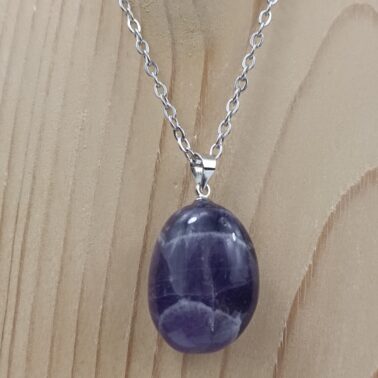 Collier Améthyste rubanée qualité A – Pierre naturelle du Brésil