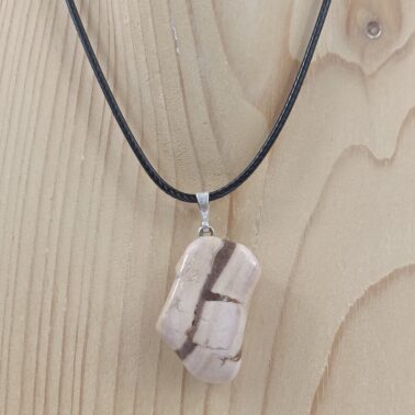 Collier Pierre roulée en Jaspe brun provenance d'Afrique du Sud