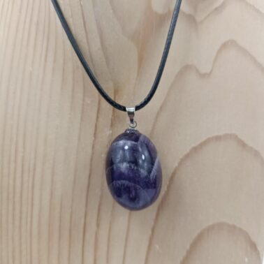 Collier Pierre roulée en Améthyste rubanée provenance du Brésil